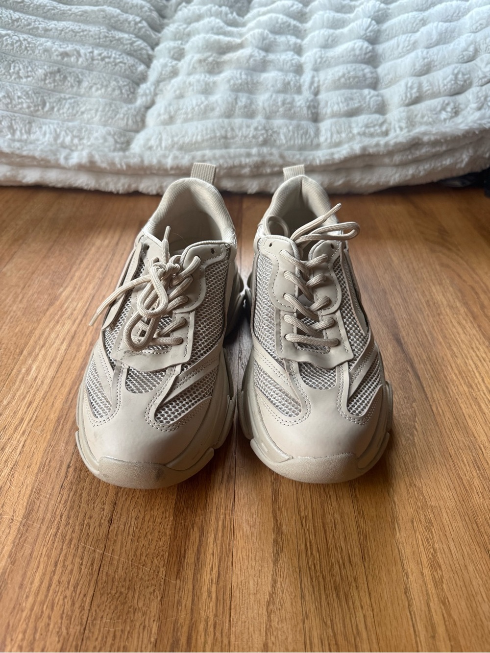 Steve Madden Women's Chunky Lace-Up Sneakers in Taupe